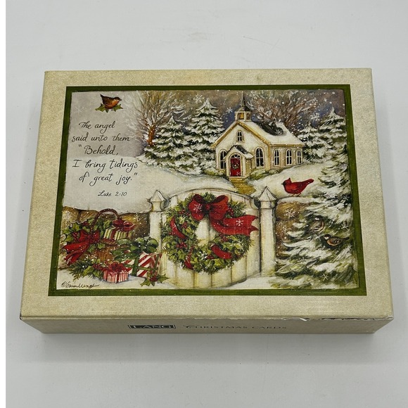 NEW Lang Gifts of Christmas Cards 18 Count Envelopes Susan Winget Glitter Winter - Picture 1 of 6